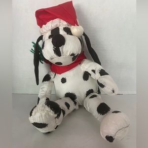 VTG Sterling Inc Nylon Plush Dalmation Christmas Dog 17" Parachute Material